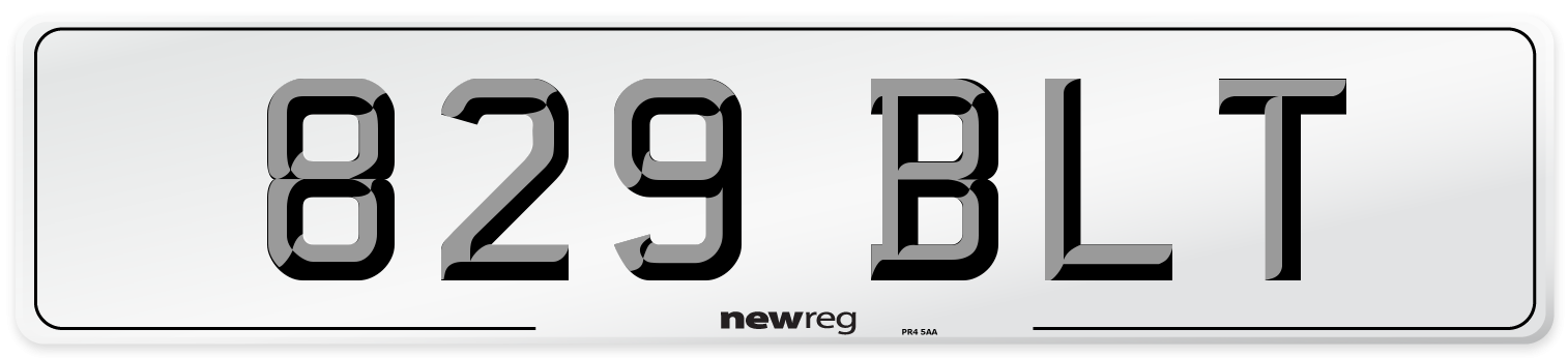 829 BLT Number Plate from New Reg